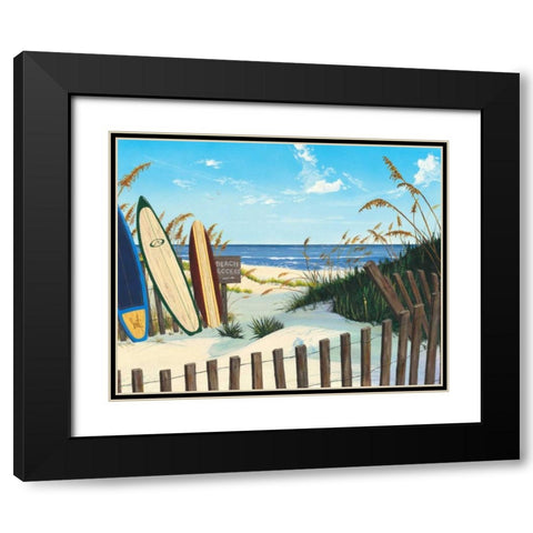 Beach Access Black Modern Wood Framed Art Print with Double Matting by Westmoreland, Scott
