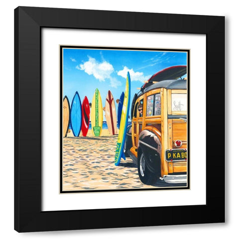 Beach Cruiser Kids Black Modern Wood Framed Art Print with Double Matting by Westmoreland, Scott