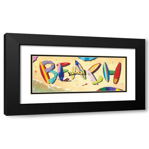 Beach in Boards Black Modern Wood Framed Art Print with Double Matting by Westmoreland, Scott