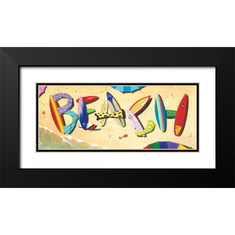 Beach in Boards Black Modern Wood Framed Art Print with Double Matting by Westmoreland, Scott