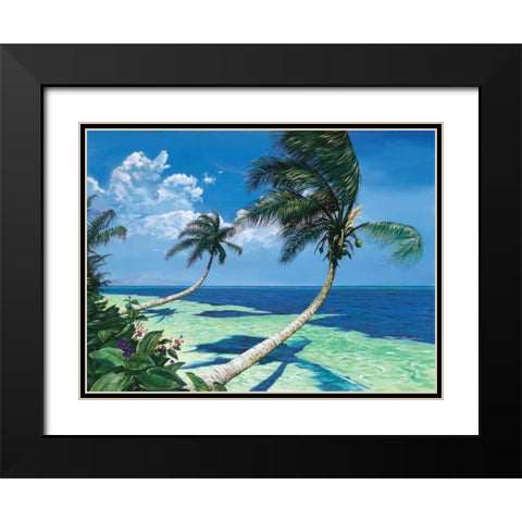 Beckoning Palms Black Modern Wood Framed Art Print with Double Matting by Westmoreland, Scott