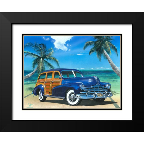 Blue Lagoon Black Modern Wood Framed Art Print with Double Matting by Westmoreland, Scott