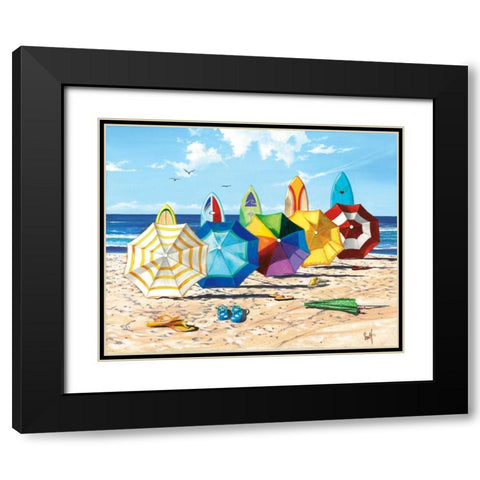 Brellas and Boards Black Modern Wood Framed Art Print with Double Matting by Westmoreland, Scott