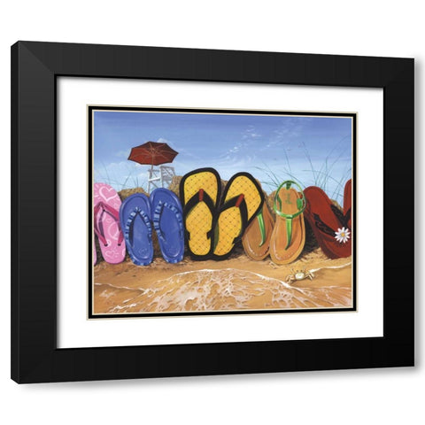 Flip Flop Fence Black Modern Wood Framed Art Print with Double Matting by Westmoreland, Scott