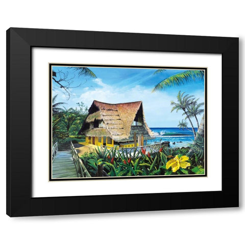 Hawaiian Hideaway Black Modern Wood Framed Art Print with Double Matting by Westmoreland, Scott