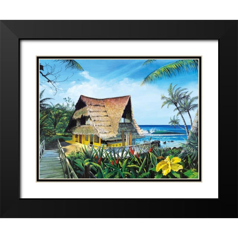 Hawaiian Hideaway Black Modern Wood Framed Art Print with Double Matting by Westmoreland, Scott