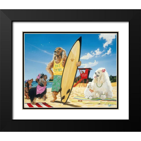 Hot Dawg Black Modern Wood Framed Art Print with Double Matting by Westmoreland, Scott