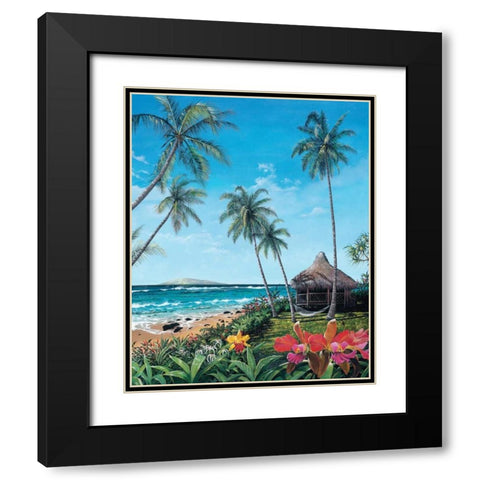 Maui Morning Black Modern Wood Framed Art Print with Double Matting by Westmoreland, Scott