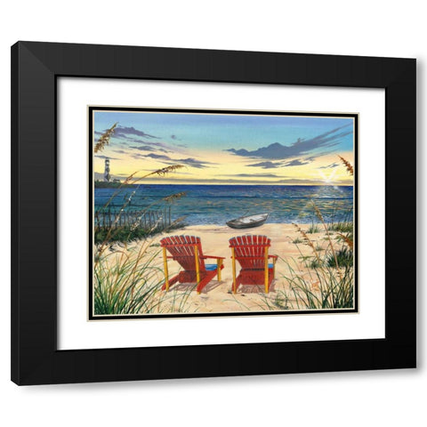 Outer Banks Sunrise Black Modern Wood Framed Art Print with Double Matting by Westmoreland, Scott