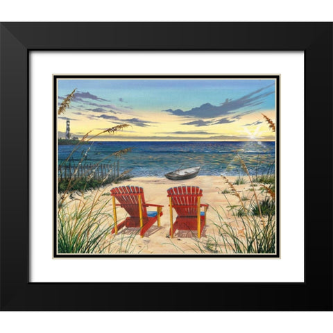 Outer Banks Sunrise Black Modern Wood Framed Art Print with Double Matting by Westmoreland, Scott