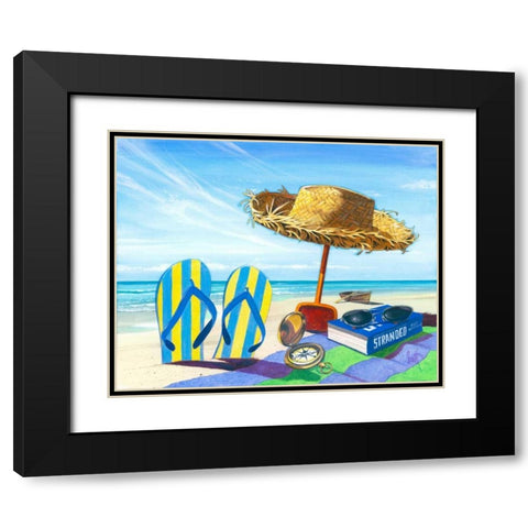 Stranded Black Modern Wood Framed Art Print with Double Matting by Westmoreland, Scott