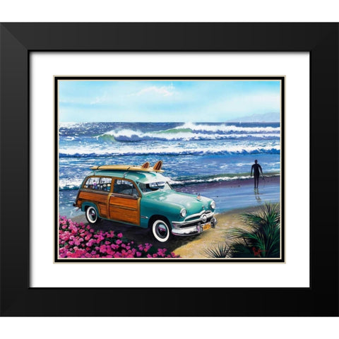 Surf City Black Modern Wood Framed Art Print with Double Matting by Westmoreland, Scott