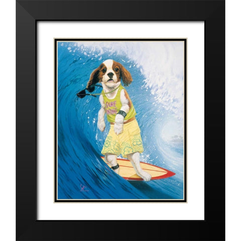 Surf Dawg Black Modern Wood Framed Art Print with Double Matting by Westmoreland, Scott
