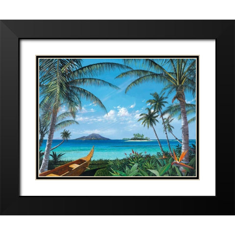 Tropic Travels Black Modern Wood Framed Art Print with Double Matting by Westmoreland, Scott