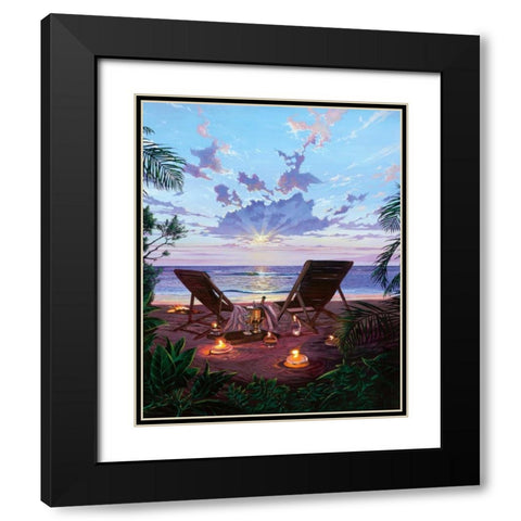 Two If by Sea Black Modern Wood Framed Art Print with Double Matting by Westmoreland, Scott