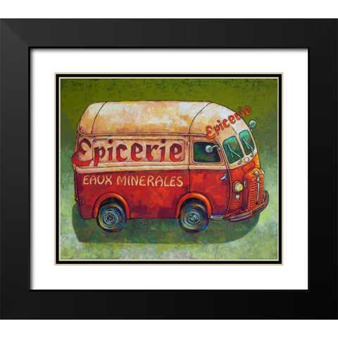 Van Ordinaire Epicerie Black Modern Wood Framed Art Print with Double Matting by Wilson, Duncan