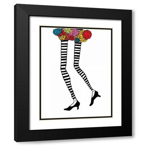 Skinny Legs 1 Black Modern Wood Framed Art Print with Double Matting by Weiss, Jan