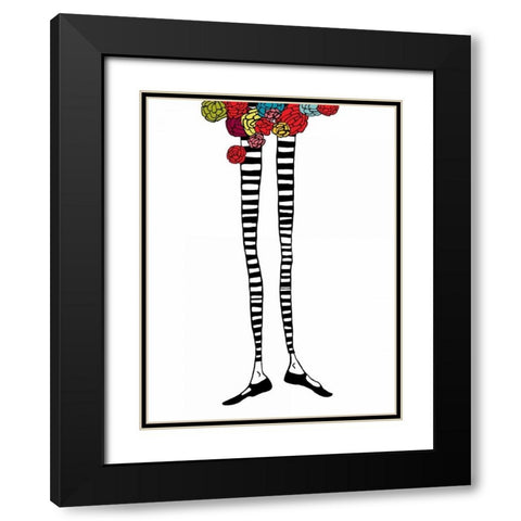 Skinny Legs 2 Black Modern Wood Framed Art Print with Double Matting by Weiss, Jan
