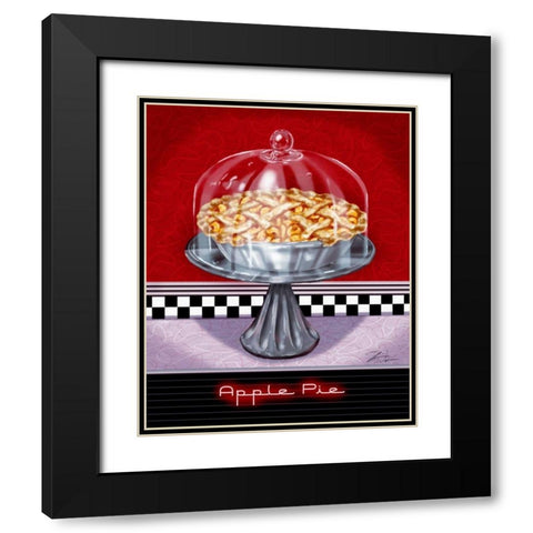 Apple Pie Black Modern Wood Framed Art Print with Double Matting by Warren, Sheri