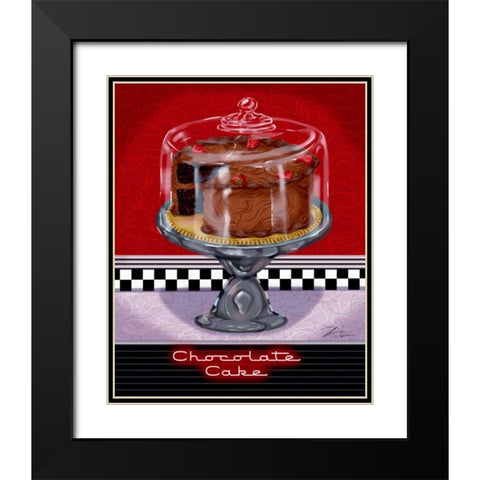 Chocolate Cake Black Modern Wood Framed Art Print with Double Matting by Warren, Sheri