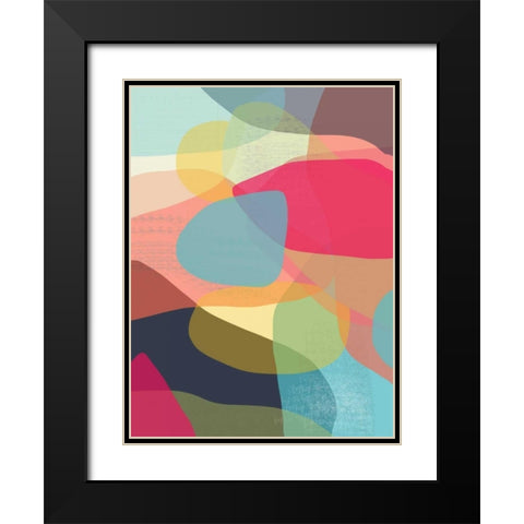 Layered Earth One Black Modern Wood Framed Art Print with Double Matting by Weiss, Jan