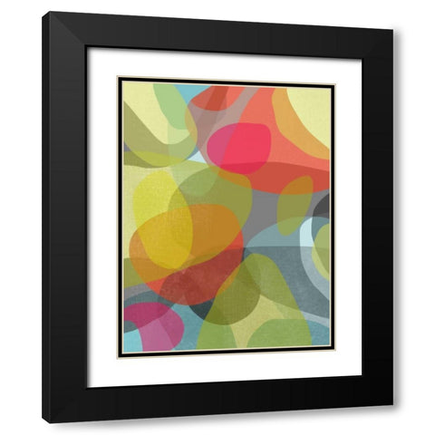 Layered Earth Two Black Modern Wood Framed Art Print with Double Matting by Weiss, Jan