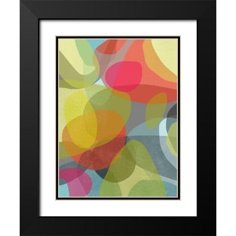 Layered Earth Two Black Modern Wood Framed Art Print with Double Matting by Weiss, Jan