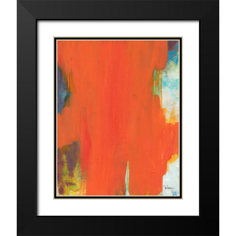 Orange Tide Black Modern Wood Framed Art Print with Double Matting by Weiss, Jan