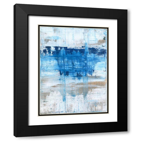 Splash Black Modern Wood Framed Art Print with Double Matting by Weaverling, Julie