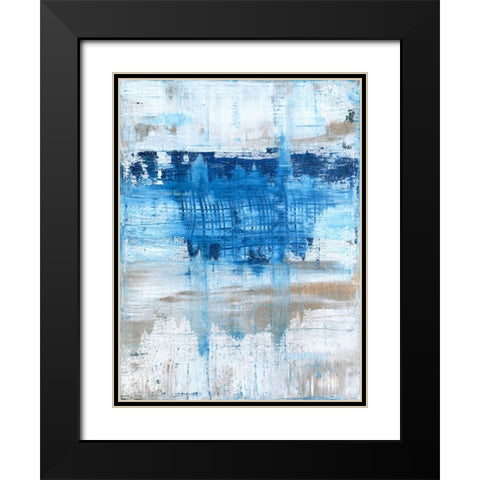 Splash Black Modern Wood Framed Art Print with Double Matting by Weaverling, Julie