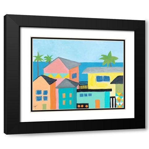 Beachfront Property 1 Black Modern Wood Framed Art Print with Double Matting by Weiss, Jan