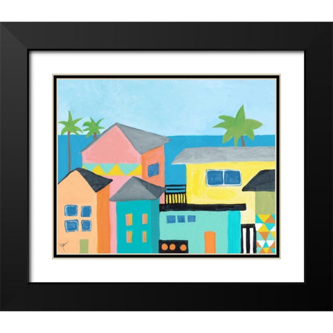 Beachfront Property 1 Black Modern Wood Framed Art Print with Double Matting by Weiss, Jan