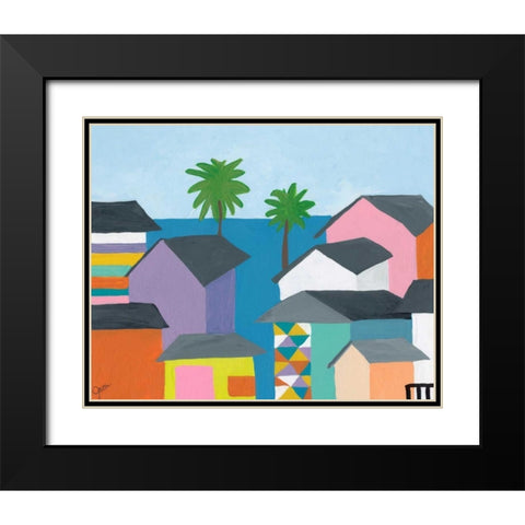 Beachfront Property 2 Black Modern Wood Framed Art Print with Double Matting by Weiss, Jan