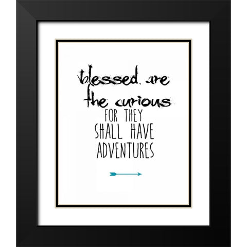 Blessed Are the Curious Black Modern Wood Framed Art Print with Double Matting by Weiss, Jan