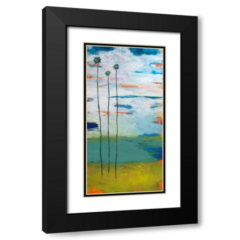 Desert Palms Black Modern Wood Framed Art Print with Double Matting by Weiss, Jan