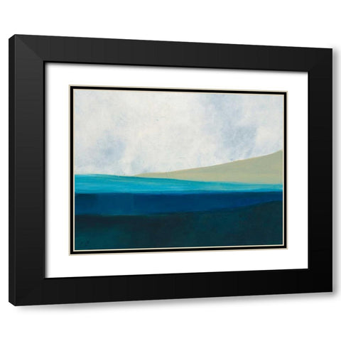 Layered Earth 1 Black Modern Wood Framed Art Print with Double Matting by Weiss, Jan