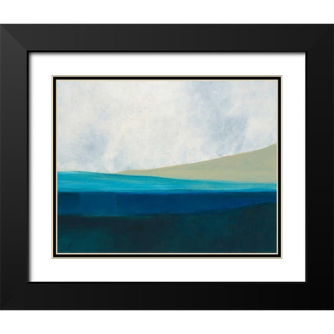 Layered Earth 1 Black Modern Wood Framed Art Print with Double Matting by Weiss, Jan