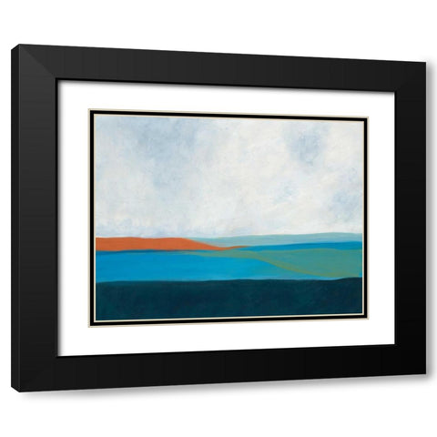 Layered Earth 2 Black Modern Wood Framed Art Print with Double Matting by Weiss, Jan