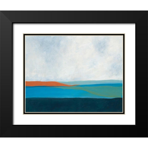 Layered Earth 2 Black Modern Wood Framed Art Print with Double Matting by Weiss, Jan