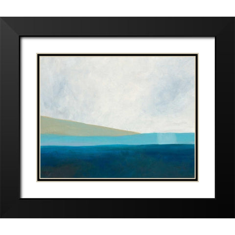 Layered Earth 3 Black Modern Wood Framed Art Print with Double Matting by Weiss, Jan