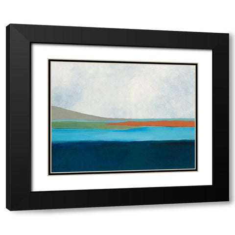 Layered Earth 4 Black Modern Wood Framed Art Print with Double Matting by Weiss, Jan