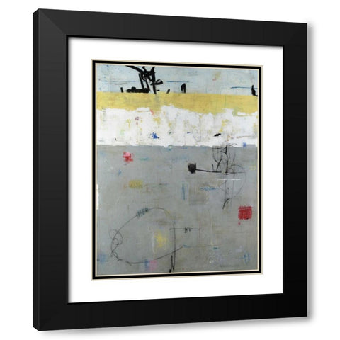 Borderline Black Modern Wood Framed Art Print with Double Matting by Weaverling, Julie