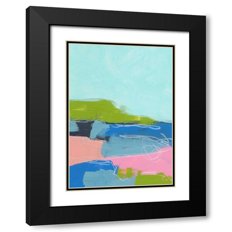 Landscape No. 96 Black Modern Wood Framed Art Print with Double Matting by Weiss, Jan