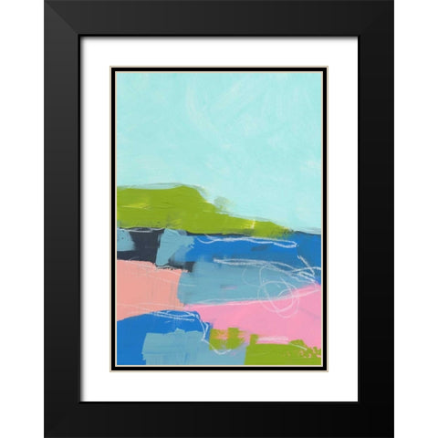 Landscape No. 96 Black Modern Wood Framed Art Print with Double Matting by Weiss, Jan