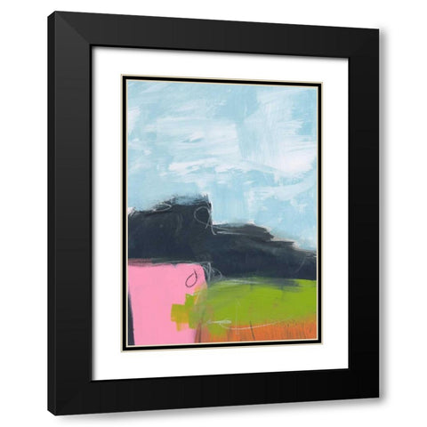 Landscape No. 97 Black Modern Wood Framed Art Print with Double Matting by Weiss, Jan