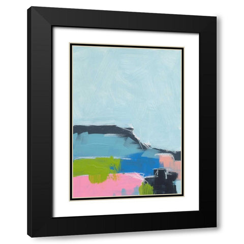 Landscape No. 100 Black Modern Wood Framed Art Print with Double Matting by Weiss, Jan