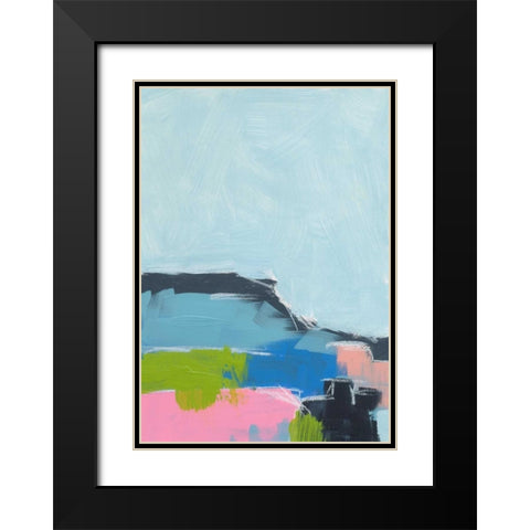 Landscape No. 100 Black Modern Wood Framed Art Print with Double Matting by Weiss, Jan