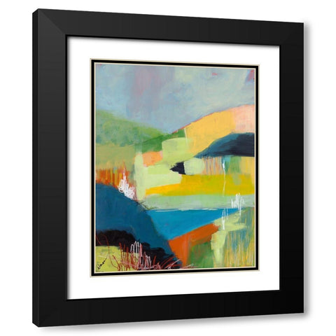 Coastal Hills Black Modern Wood Framed Art Print with Double Matting by Weiss, Jan