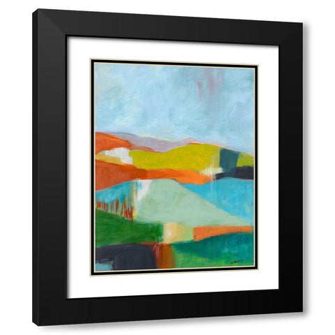 North Bay Hills Black Modern Wood Framed Art Print with Double Matting by Weiss, Jan