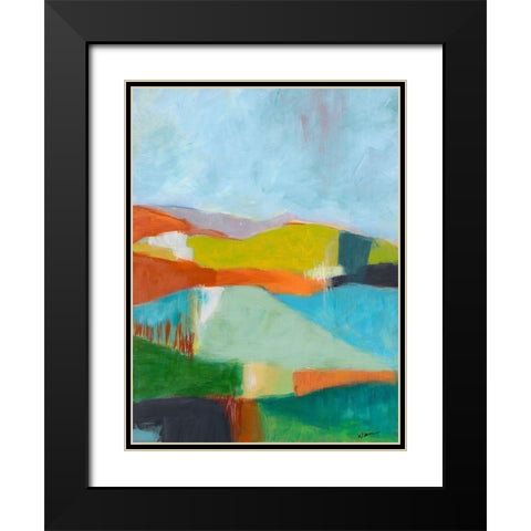 North Bay Hills Black Modern Wood Framed Art Print with Double Matting by Weiss, Jan